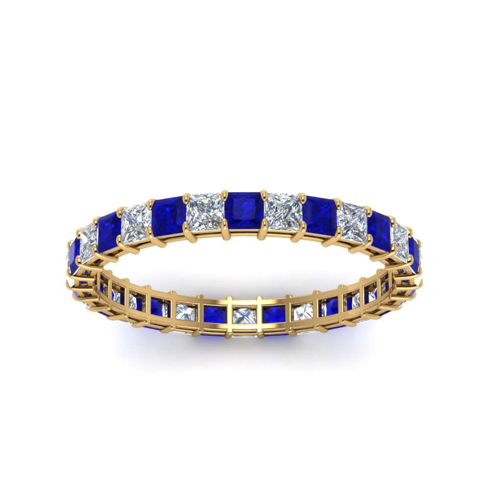 princess-cut-diamond-eternity-ring-1.50-carat-with-sapphire-in-yellow-gold-FDEWB8675PR-1.50CTGSABLANGLE5-NL-YG