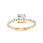 Load image into Gallery viewer, princess-cut-diamond-halo-petite-engagement-ring-in-yellow-gold-FD8523PRRANGLE3-NL-YG