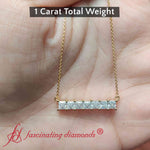 Load image into Gallery viewer, princess-cut-diamond-horizontal-bar-pendant-in-yellow-gold-fdpd8420-fancy-nl-yg
