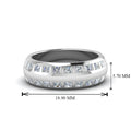 Thumbnail 6 - Double Row Diamond Eternity Mens Engagement Ring
