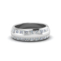 Thumbnail 5 - Double Row Diamond Eternity Mens Engagement Ring
