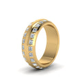 Thumbnail 12 - Double Row Diamond Eternity Mens Engagement Ring