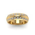 Thumbnail 11 - Double Row Diamond Eternity Mens Engagement Ring