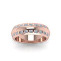 Thumbnail 15 - Double Row Diamond Eternity Mens Engagement Ring