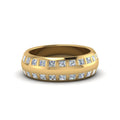 Thumbnail 21 - Double Row Diamond Eternity Mens Engagement Ring