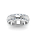 Thumbnail 27 - Double Row Diamond Eternity Mens Engagement Ring
