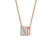 Load image into Gallery viewer, Princess Diamond Bezel Set Solitaire Pendant