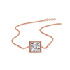 Load image into Gallery viewer, Princess Diamond Bezel Set Solitaire Pendant