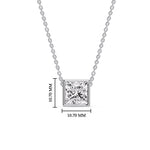 Load image into Gallery viewer, Princess Diamond Bezel Set Solitaire Pendant
