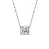 Load image into Gallery viewer, Princess Diamond Bezel Set Solitaire Pendant