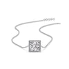 Load image into Gallery viewer, Princess Diamond Bezel Set Solitaire Pendant