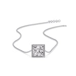 Load image into Gallery viewer, Princess Diamond Bezel Set Solitaire Pendant
