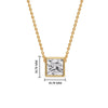 Load image into Gallery viewer, Princess Diamond Bezel Set Solitaire Pendant