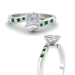 Load image into Gallery viewer, princess-cut-diamond-swirl-channel-set-emerald-wedding-ring-in-white-gold-FDENS4028PRRGEMGRANGLE3-NL-WG.jpg?v=1754995972
