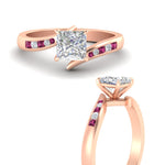 Load image into Gallery viewer, princess-cut-diamond-swirl-channel-set-pink-sapphire-wedding-ring-in-rose-gold-FDENS4028PRRGSADRPIANGLE3-NL-RG.jpg?v=1754995970
