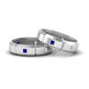 Load image into Gallery viewer, princess-cut-diamond-wedding-bands-for-gay-with-blue-sapphire-in-950-Platinum-FDLG8012BGSABL-NL-WG