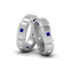 Load image into Gallery viewer, princess-cut-diamond-wedding-bands-for-gay-with-blue-sapphire-in-950-Platinum-FDLG8012BGSABL-NL-WG