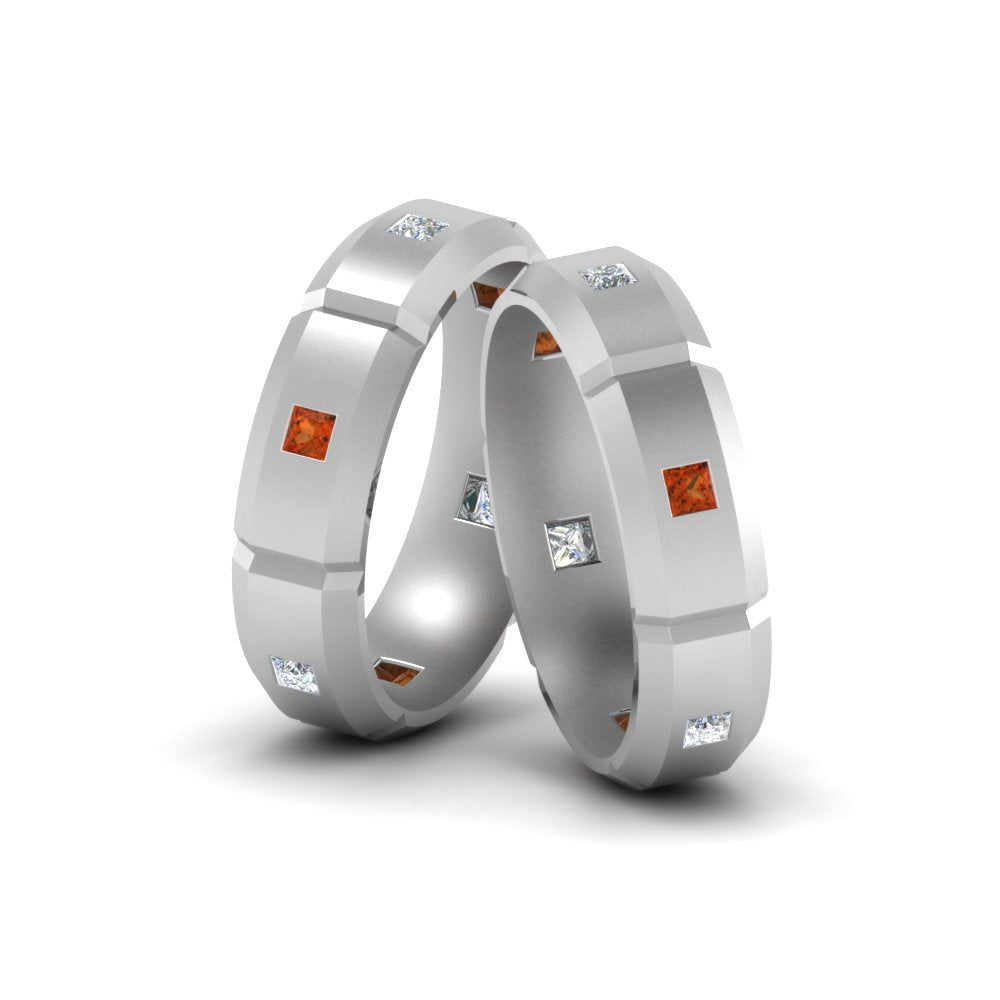 princess-cut-diamond-wedding-bands-for-gay-with-orange-sapphire-in-14K-white-gold-FDLG8012BGSAOR-NL-WG