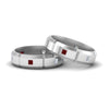 Load image into Gallery viewer, princess-cut-diamond-wedding-bands-for-gay-with-ruby-in-950-Platinum-FDLG8012BGRUDR-NL-WG