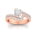 Load image into Gallery viewer, princess-cut-diamond-wedding-ring-set-in-FDENS3007PR-NL-RG
