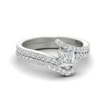 Load image into Gallery viewer, princess-cut-diamond-wedding-ring-set-in-FDENS3007PR-NL-WG
