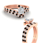 Load image into Gallery viewer, princess-cut-diamond-wedding-ring-set-with-black-diamond-in-FDENS3007PRGBLACK-NL-RG
