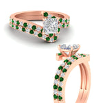 Load image into Gallery viewer, princess-cut-diamond-wedding-ring-set-with-emerald-in-FDENS3007PRGEMGR-NL-RG
