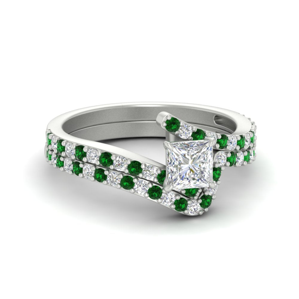 princess-cut-diamond-wedding-ring-set-with-emerald-in-FDENS3007PRGEMGR-NL-WG