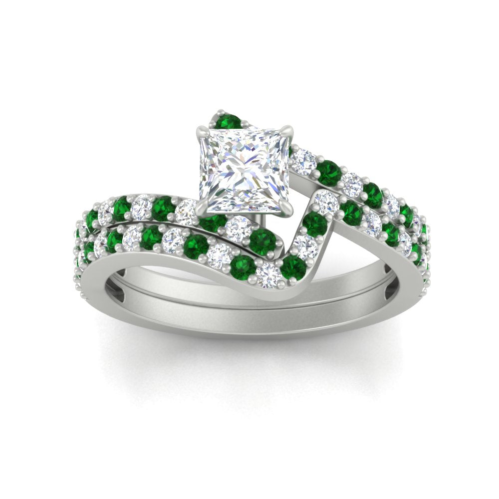princess-cut-diamond-wedding-ring-set-with-emerald-in-FDENS3007PRGEMGR-NL-WG