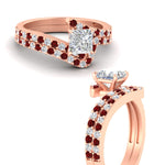 Load image into Gallery viewer, princess-cut-diamond-wedding-ring-set-with-ruby-in-FDENS3007PRGRUDR-NL-RG
