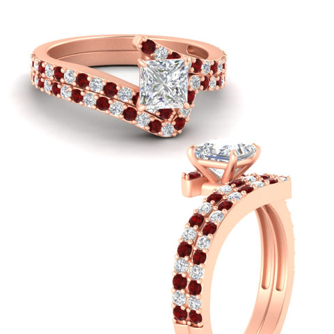 princess-cut-diamond-wedding-ring-set-with-ruby-in-FDENS3007PRGRUDR-NL-RG