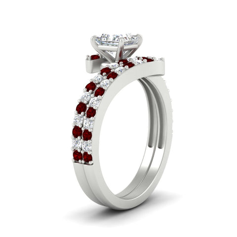 princess-cut-diamond-wedding-ring-set-with-ruby-in-FDENS3007PRGRUDR-NL-WG