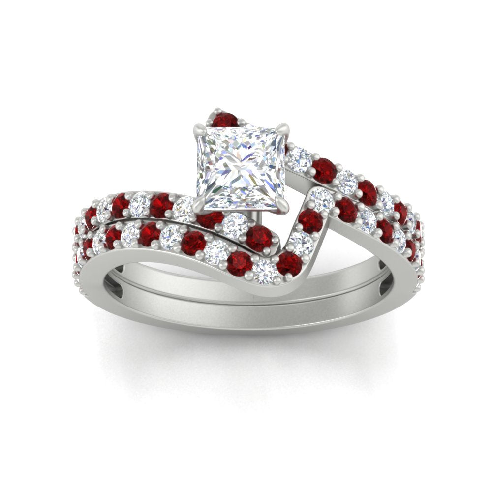 princess-cut-diamond-wedding-ring-set-with-ruby-in-FDENS3007PRGRUDR-NL-WG
