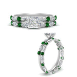 Load image into Gallery viewer, princess-cut-emerald-floating-marquise-accent-ring-with-eternity-wedding-band-in-white-gold-FDEWB9398PRGEMGRANGEL3-NL-WG_5916d090-3e7d-41ee-a258-2cc4091d0712.jpg?v=1758802217
