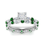 Load image into Gallery viewer, princess-cut-emerald-floating-marquise-accent-ring-with-eternity-wedding-band-in-white-gold-FDEWB9398PRGEMGRANGLE5-NL-WG_fb652813-9a7a-4d6a-8180-e00f6605a895.jpg?v=1758802154
