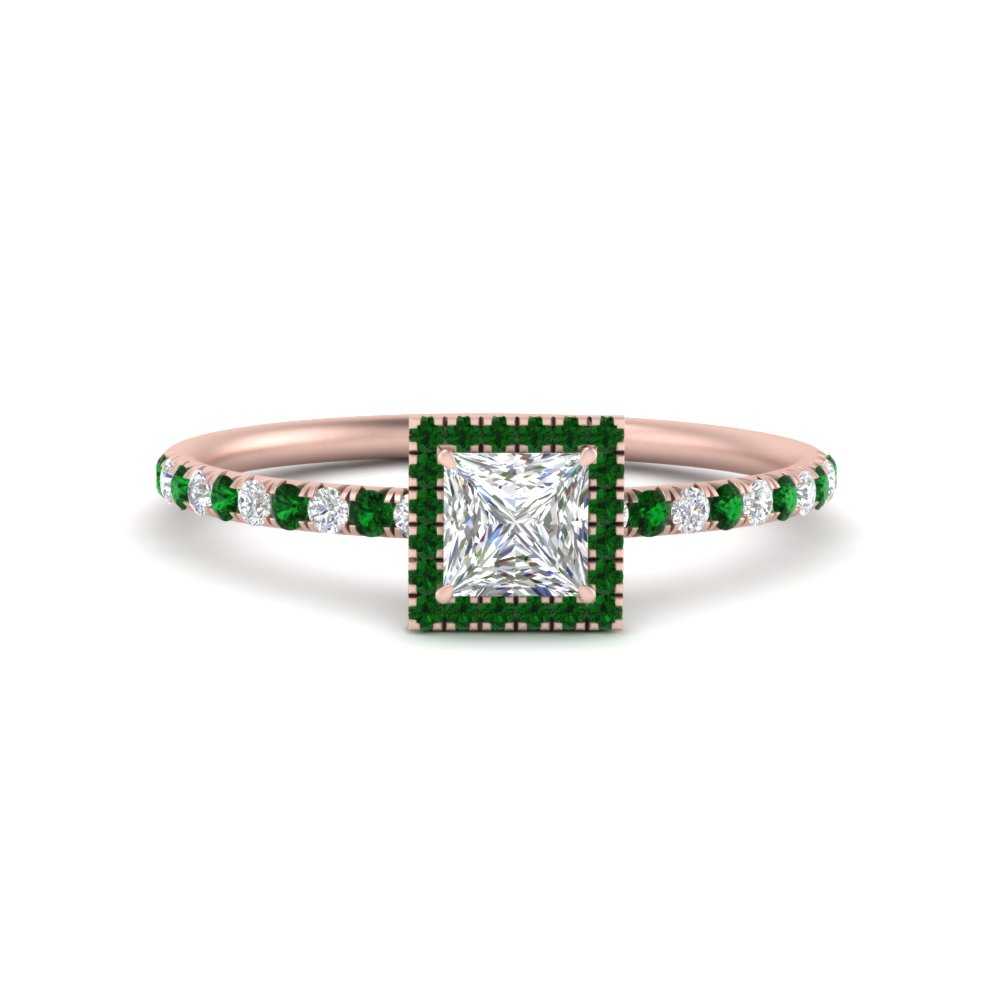 princess-cut-emerald-halo-petite-engagement-ring-in-rose-gold-FD8523PRRGEMGRANGLE3-NL-RG
