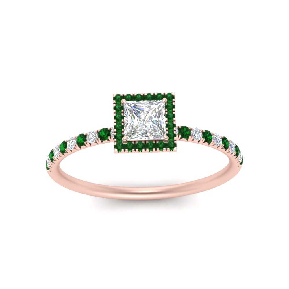 princess-cut-emerald-halo-petite-engagement-ring-in-rose-gold-FD8523PRRGEMGRANGLE3-NL-RG