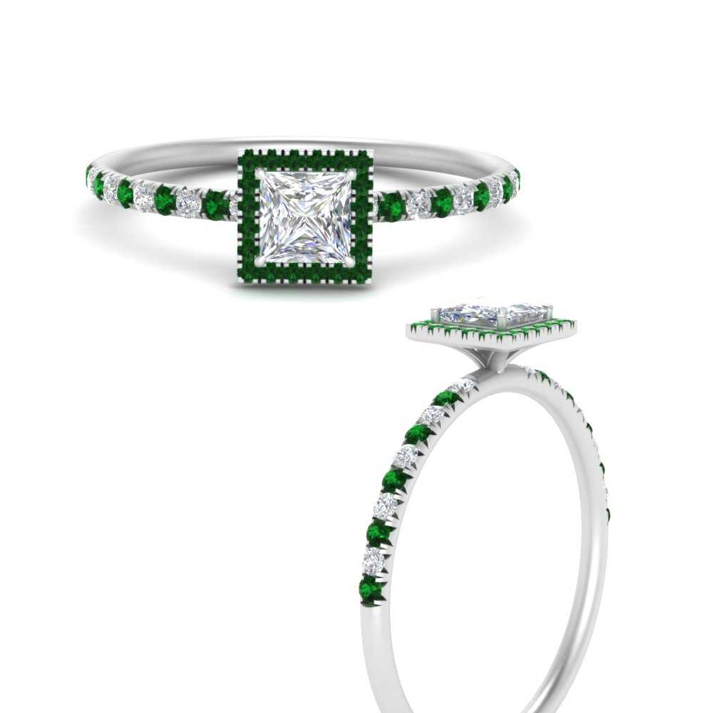 princess-cut-emerald-halo-petite-engagement-ring-in-white-gold-FD8523PRRGEMGRANGLE3-NL-WG