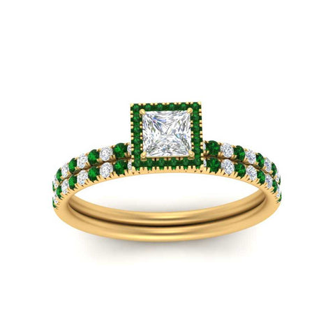princess-cut-emerald-halo-wedding-ring-set-in-yellow-gold-FD8523PRGEMGR-NL-YG