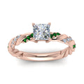 Thumbnail 45 - princess-cut-emerald-twisted-vine-engagement-ring-in-rose-gold-FD9127PRRGEMGRANGLE5-NL-RG