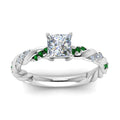 Thumbnail 18 - princess-cut-emerald-twisted-vine-engagement-ring-in-white-gold-FD9127PRRGEMGRANGLE5-NL-WG