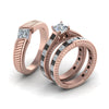 Load image into Gallery viewer, princess-cut-engraved-trio-matching-diamond-wedding-sets-with-black-diamond-in-18K-rose-gold-FD8225TPRGBLACKANGLE2-NL-RG?v=1756184721