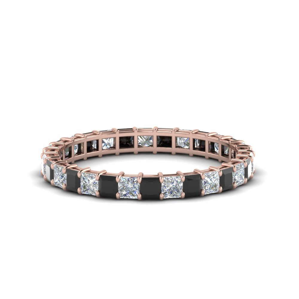 princess-cut-eternity-ring-1.50-carat-with-black-diamond-in-rose-gold-FDEWB8675PR-1.50CTGBLACK-NL-RG