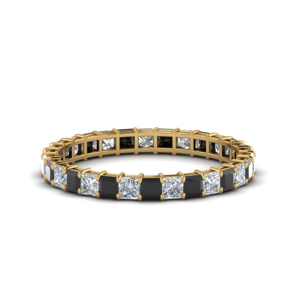 princess-cut-eternity-ring-1.50-carat-with-black-diamond-in-yellow-gold-FDEWB8675PR-1.50CTGBLACK-NL-YG