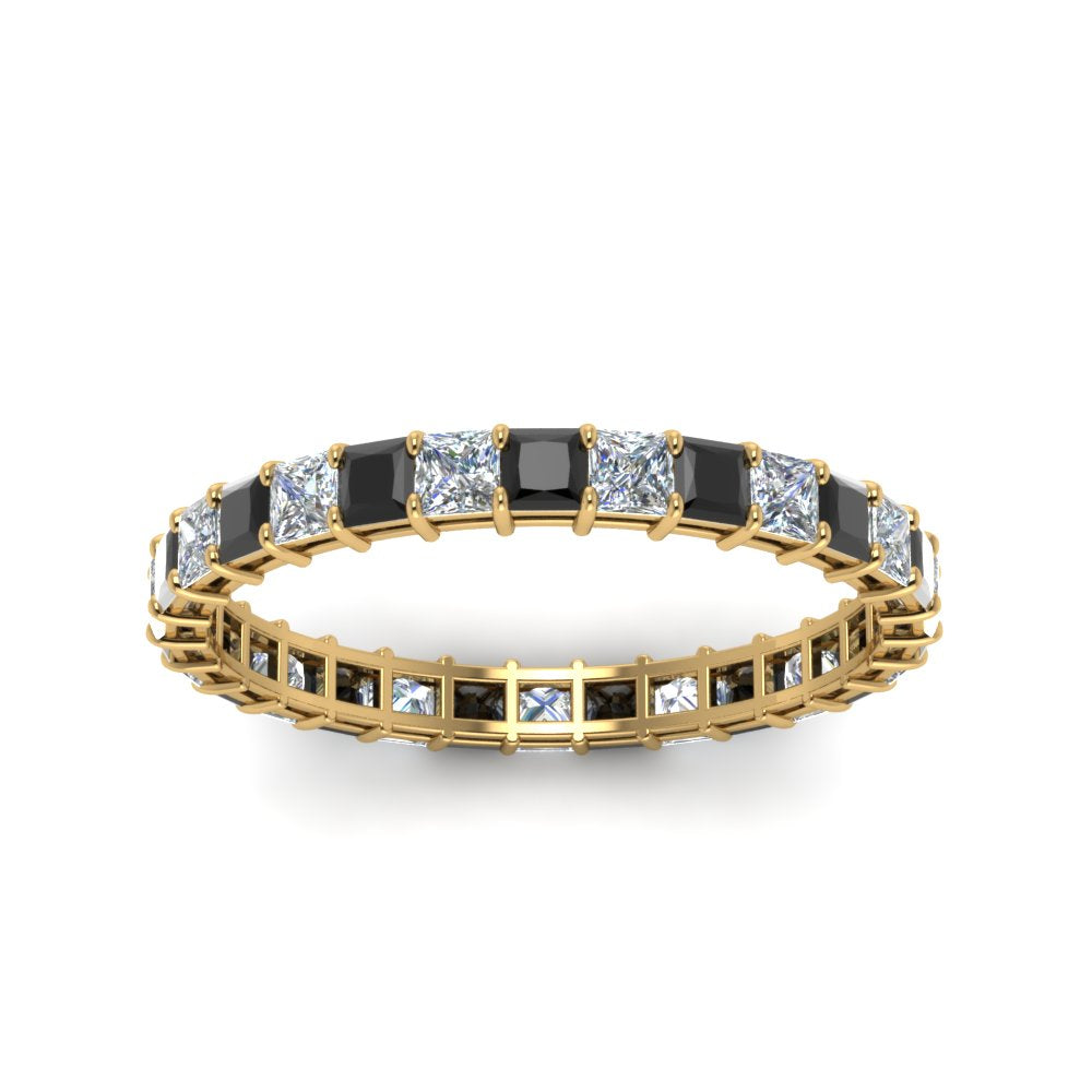 princess-cut-eternity-ring-1.50-carat-with-black-diamond-in-yellow-gold-FDEWB8675PR-1.50CTGBLACKANGLE5-NL-YG