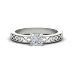 Load image into Gallery viewer, princess-cut-filigree-single-stone-engagement-ring-in-white-gold-FDENS3289PRR-NL-WG.jpg?v=1763370606
