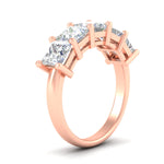 Load image into Gallery viewer, princess-cut-five-stone-diamond-band-5-ct-in-rose-gold-fdwb8008prangle2-5.00ct-nl-rg.jpg?v=1773654932