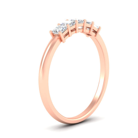 princess-cut-five-stone-diamond-ring-half-carat-in-rose-gold-fdwb8008prangle2-0.50ct-nl-rg