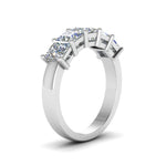 Load image into Gallery viewer, princess-cut-five-stone-wedding-anniversary-ring-in-white-gold-fd8008pr-2ct-fancy-1-nl-wg.jpg
