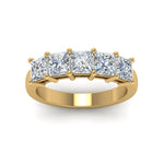 Load image into Gallery viewer, princess-cut-five-stone-wedding-anniversary-ring-(2-ct.)-in-yellow-gold-FD8008PRB-2CT-NL-YG.jpg
